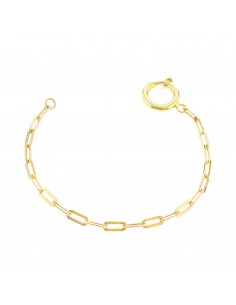 Bracciale maglia rettangolare con chiusura anello a molla in argento